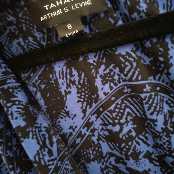 Black blue wrap dress - Picture 5 of 7